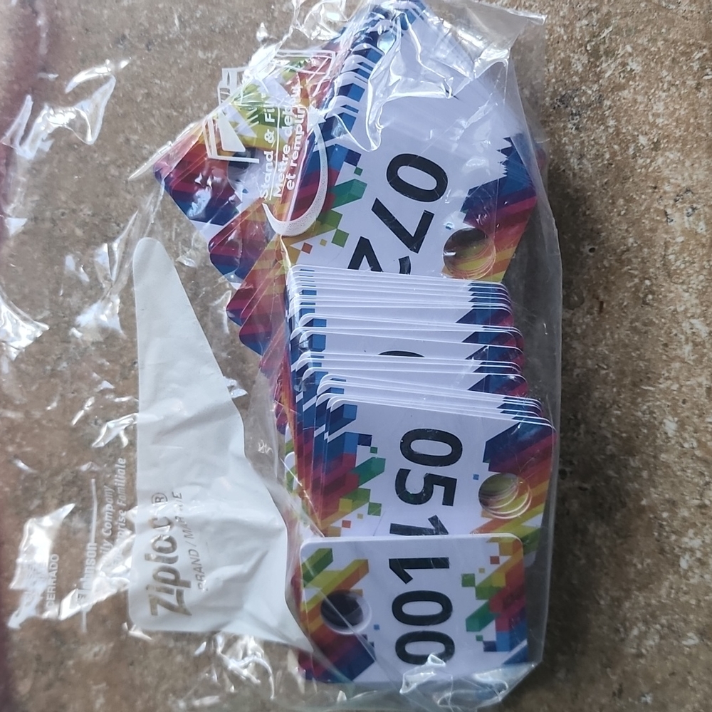Numbered cards for online selling